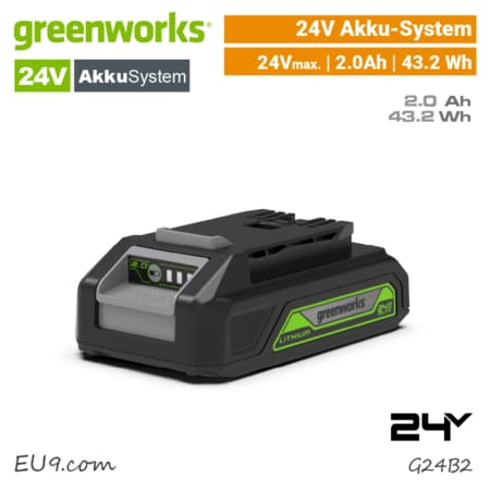 Greenworks 24V Akku 2Ah 2.0 Ah G24B2 EU9