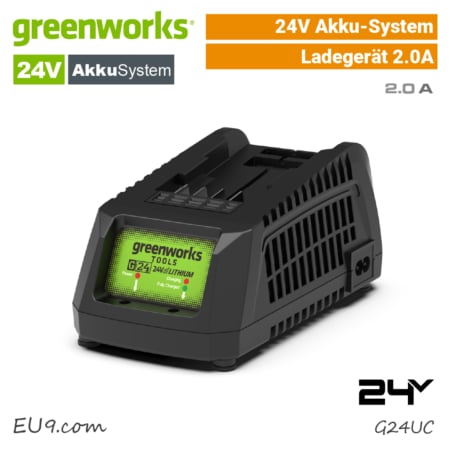 Greenworks 24V Ladegerät 2A 2.0A G24UC EU9