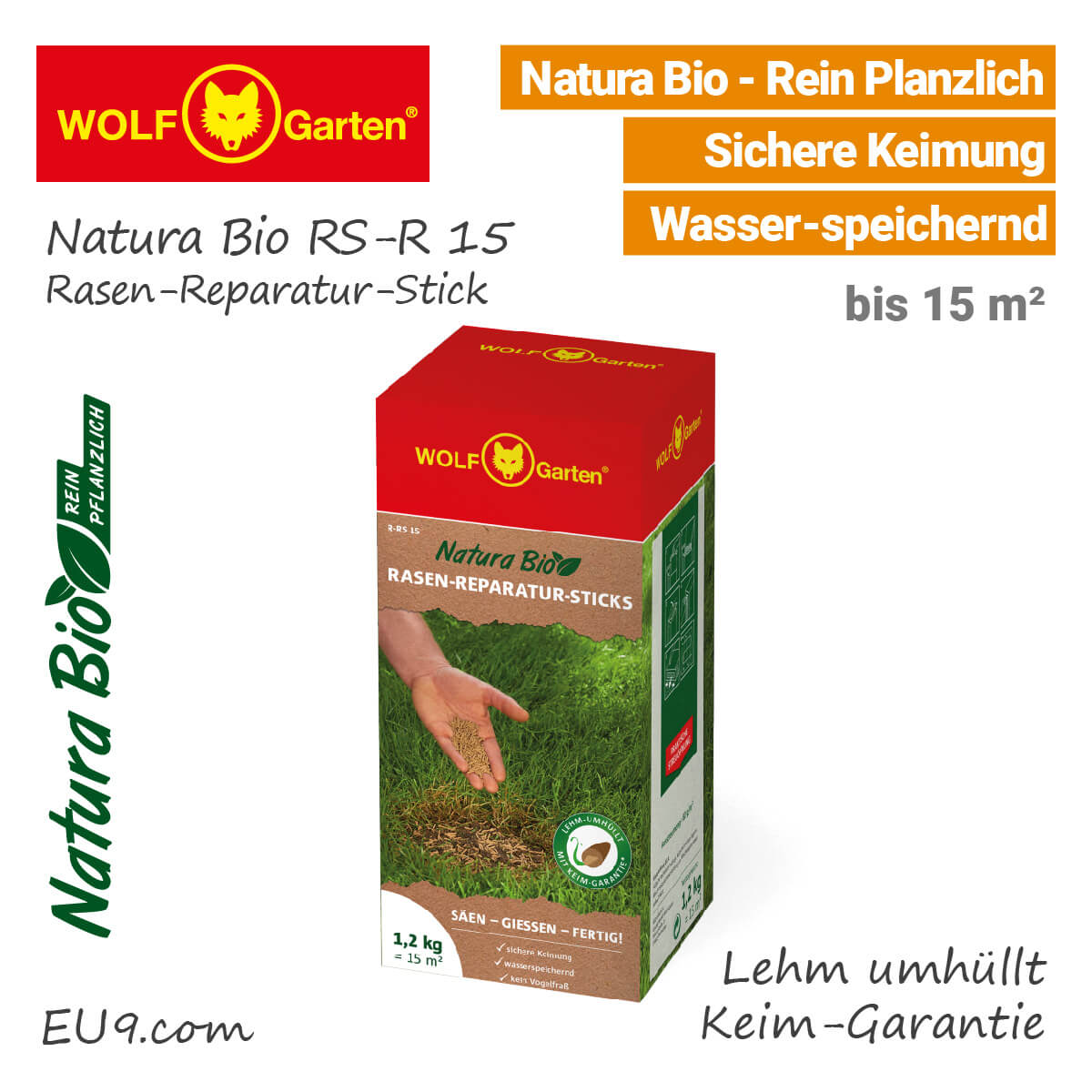 Wolf Garten Natura Bio Rasen Sticks Rs R 15 Saen Giessen Fertig